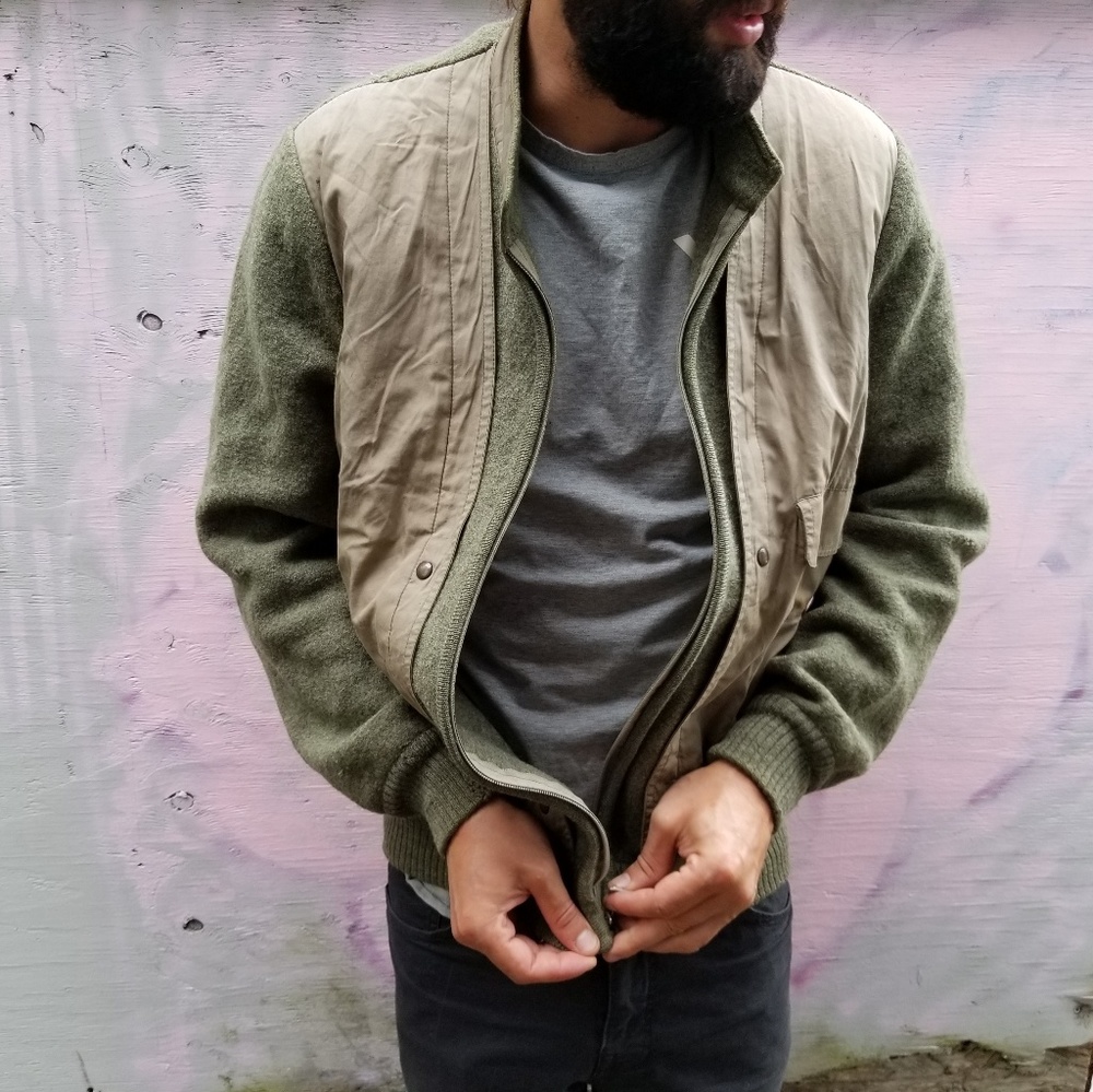 Vintage Geiger Austrian Tyrolian Wool Bomber